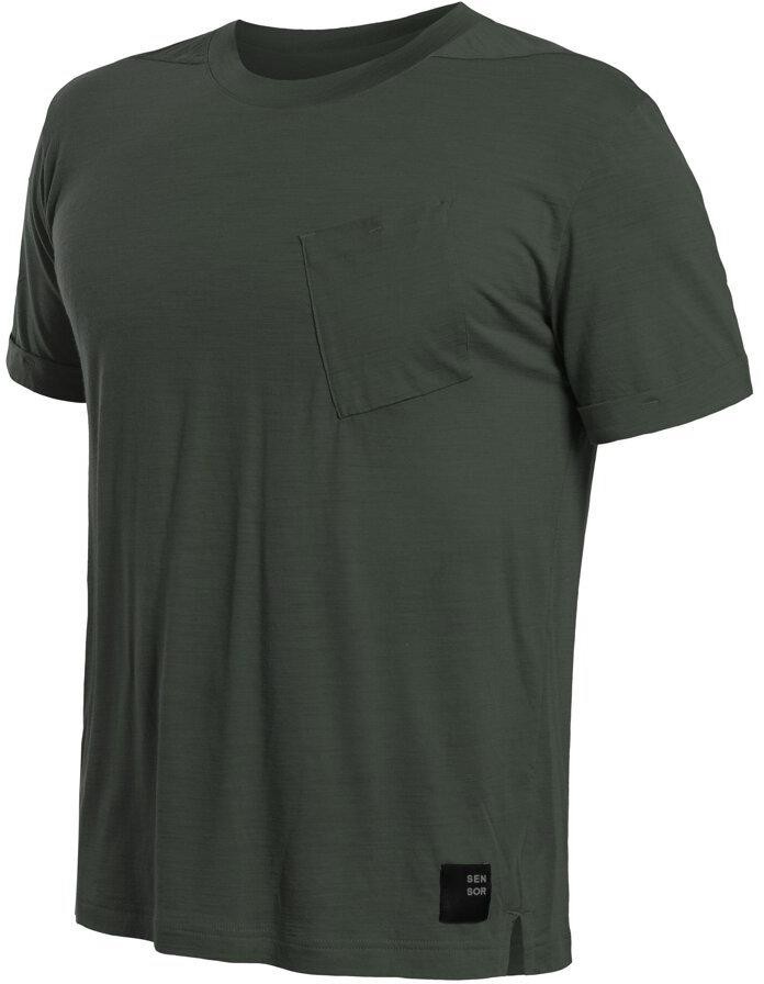 Sensor Merino Air traveller pánské triko kr.rukáv olive green