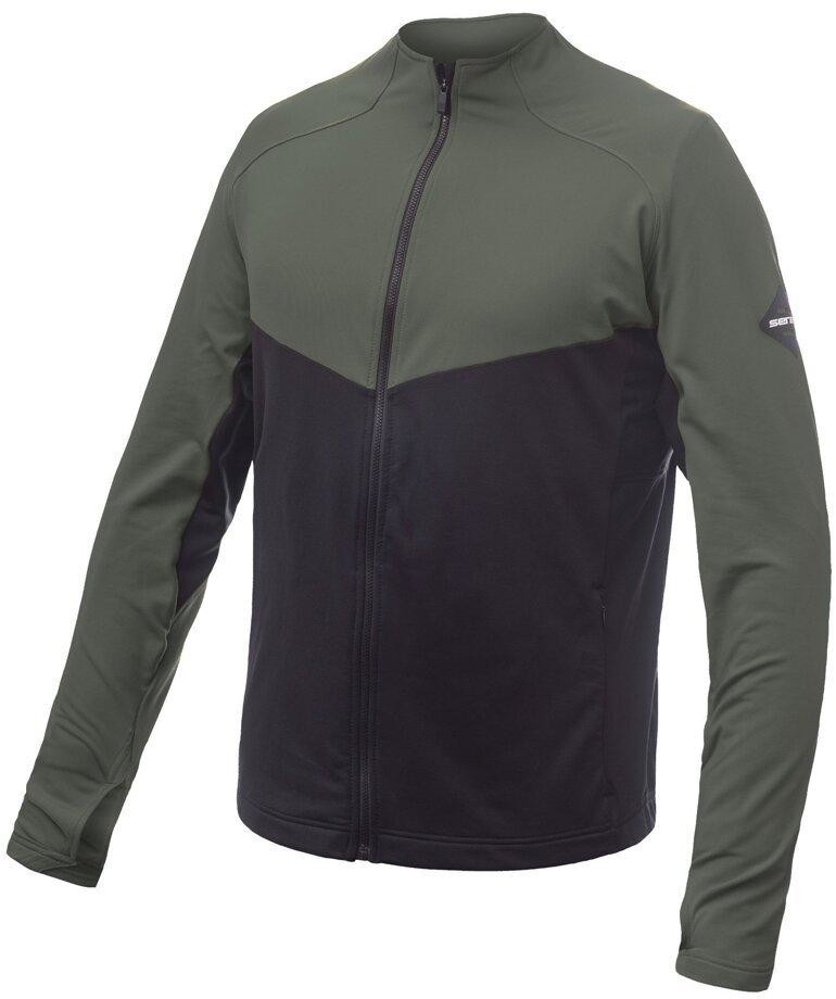 Sensor Coolmax Thermo pánská mikina celozip černá/olive green