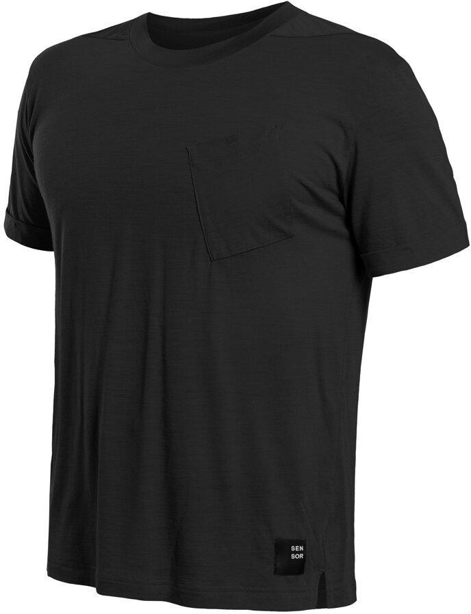 Sensor Merino Air traveller pánské triko kr.rukáv černá