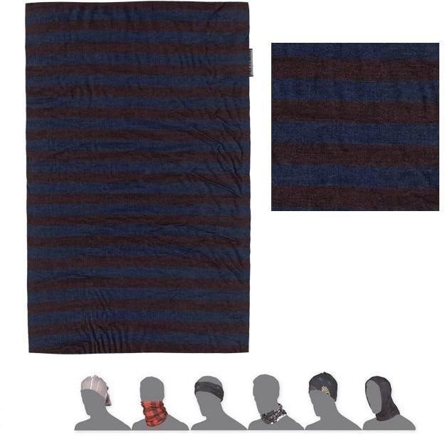 Sensor Tube Merino Air šátek multifunkční modrá/vínová pruhy