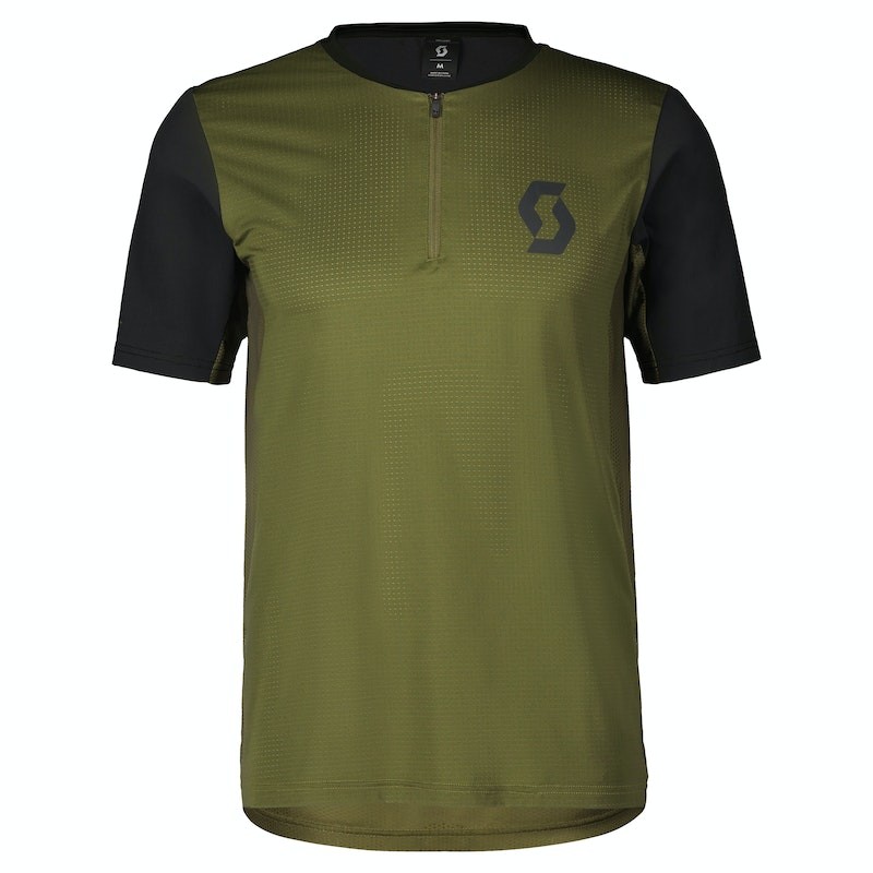 Pánske cyklistické tričko Scott Trail Vertic Zip SS