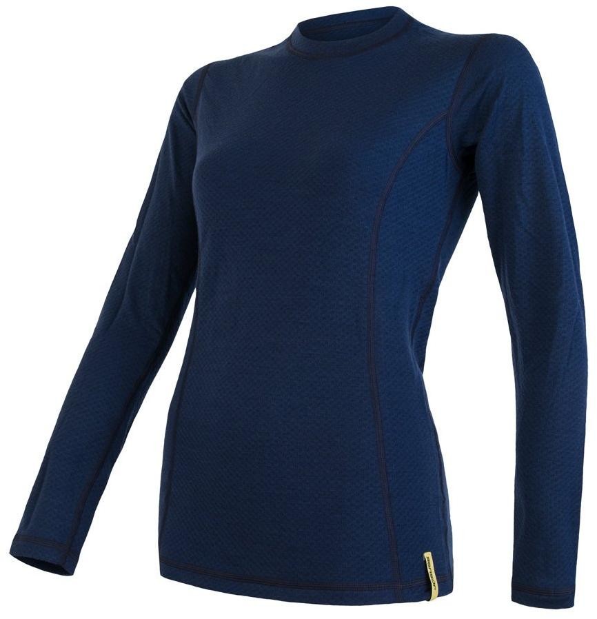 Sensor Merino Df dámské triko dl. rukáv deep blue