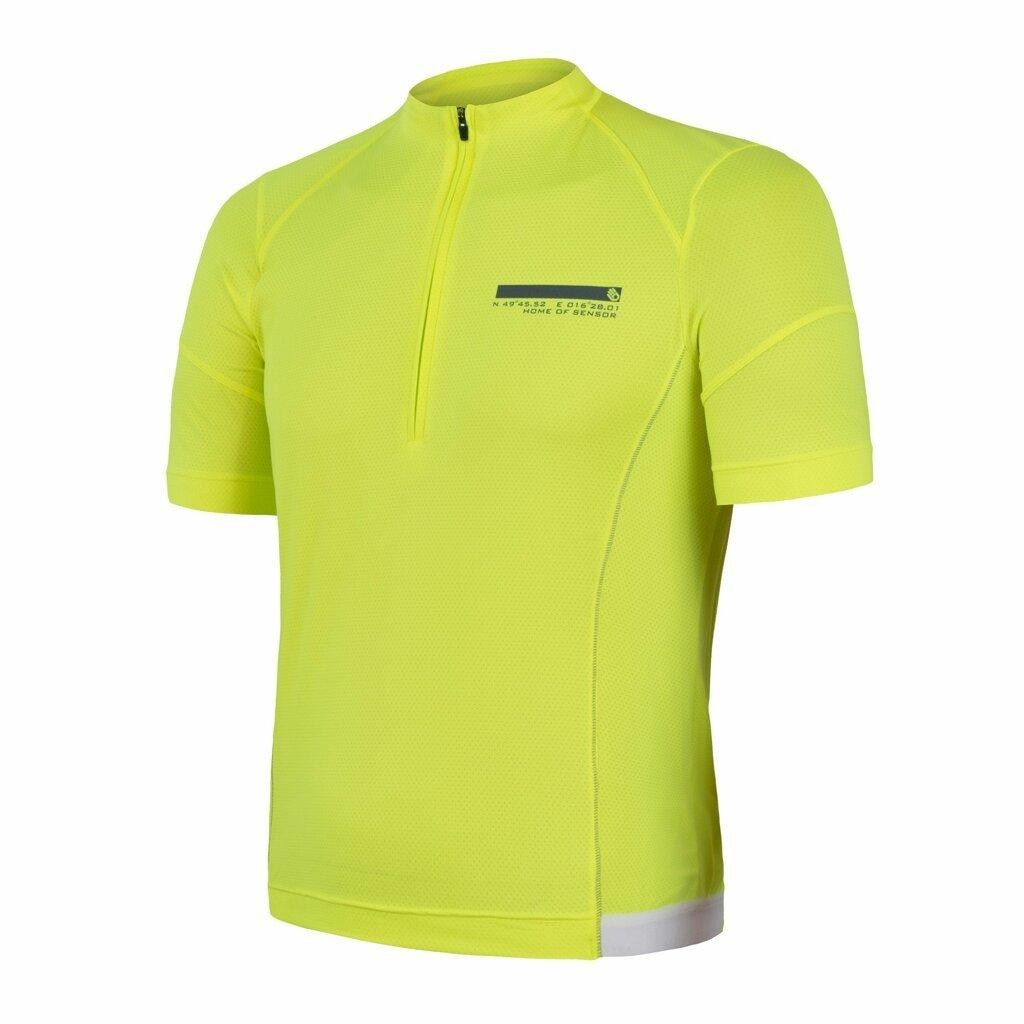 Sensor Coolmax Entry pánský dres kr.rukáv neon yellow