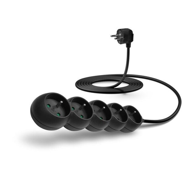 Predlžovací kábel Connect IT, 5x zásuvka, 3 m, čierny