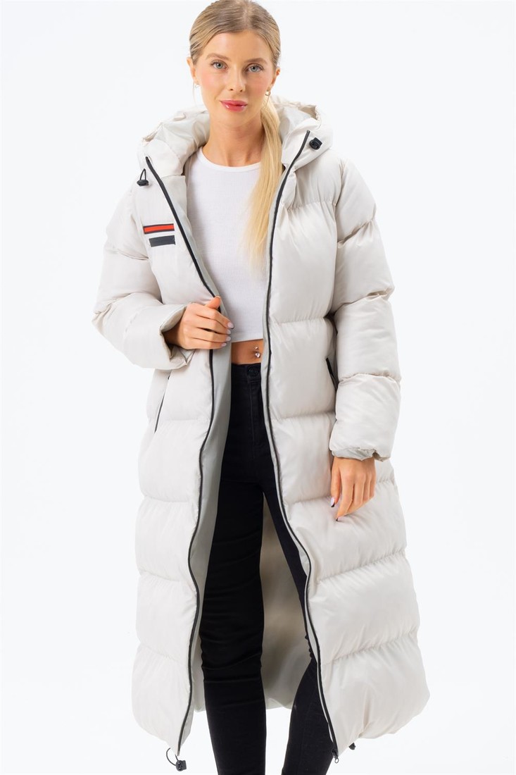 Z6756 DEWBERRY LADIES BOTTLE COAT-BEIGE