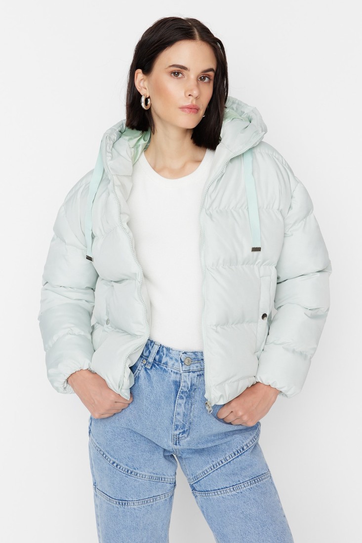 Trendyol Winter Jacket - Green - Puffer