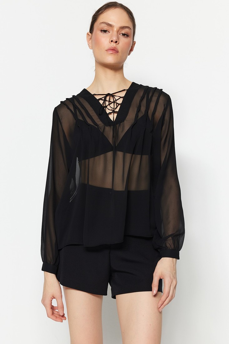 Trendyol Blouse - Black - Oversize