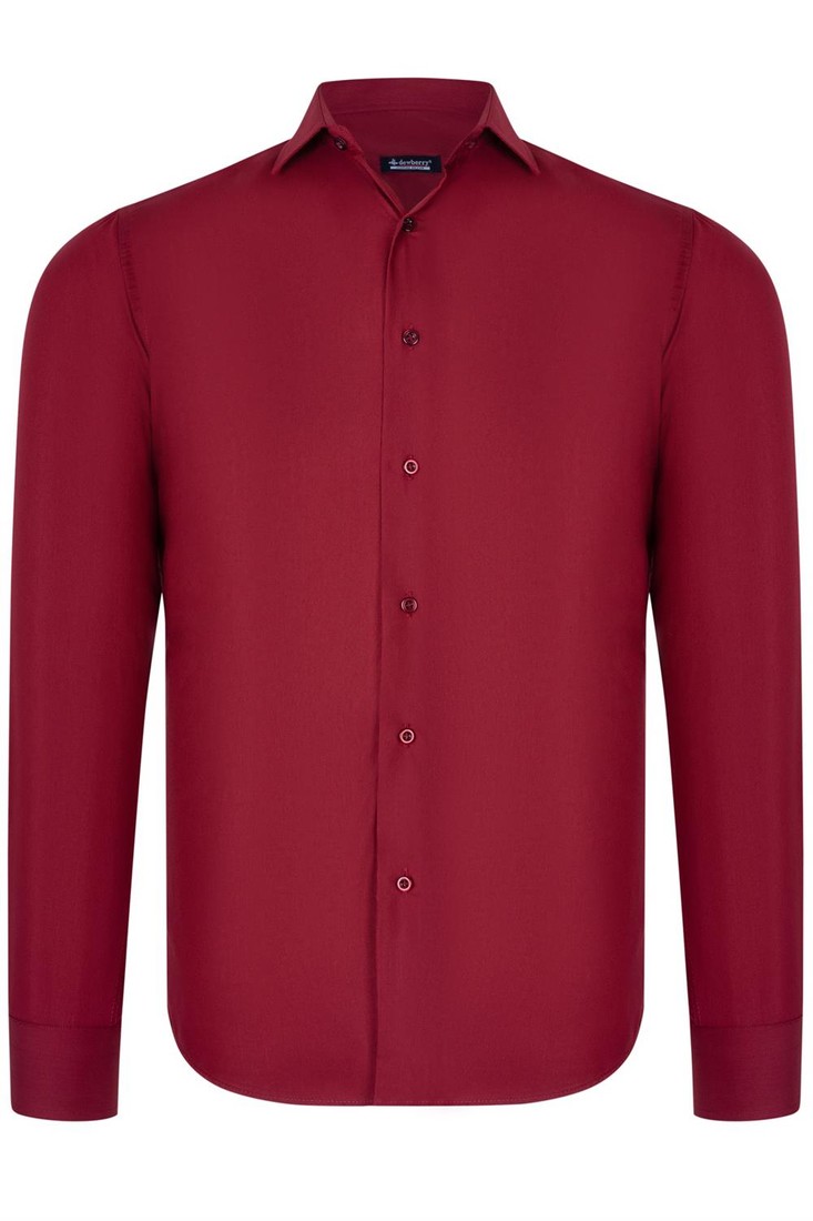 G726 DEWBERRY MEN'S SHIRT-STRAIGHT BURGUNDY