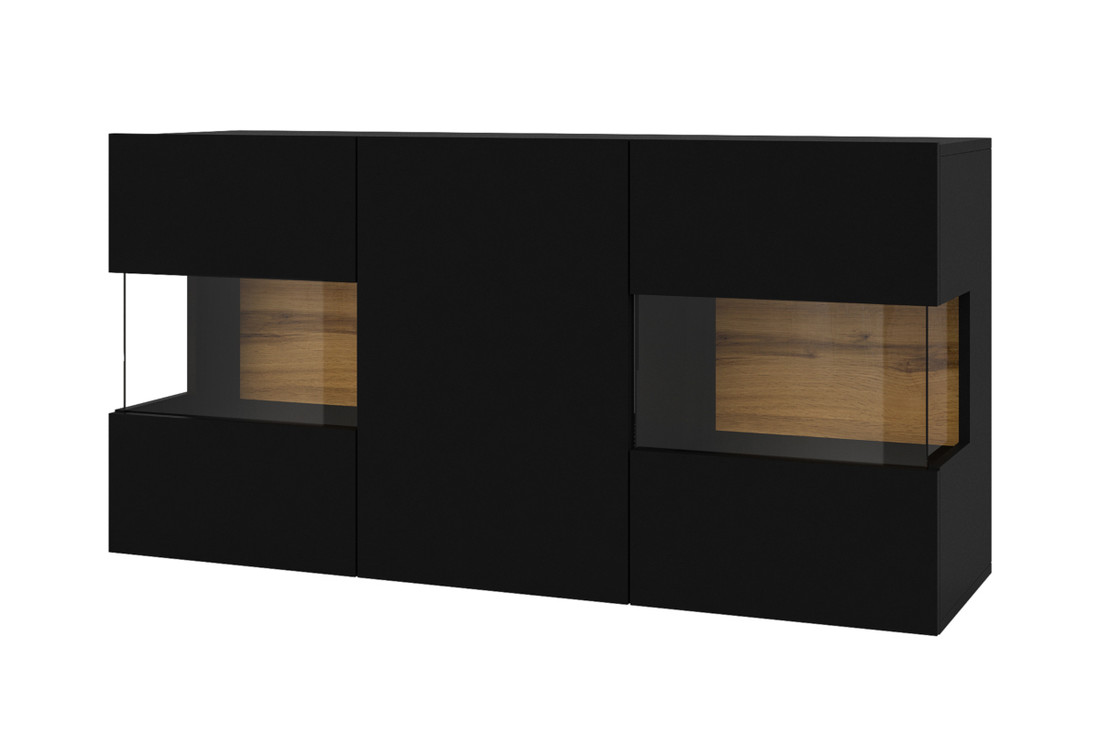 Expedo Komoda AVANA 3D, 120x62x35, čierna/wotan