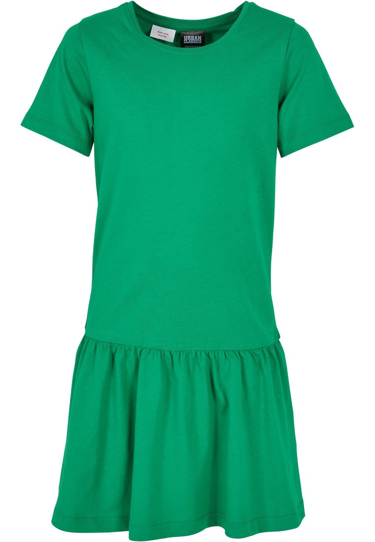 Urban Classics Girls Valance Tee Dress bodegagreen - 110/116