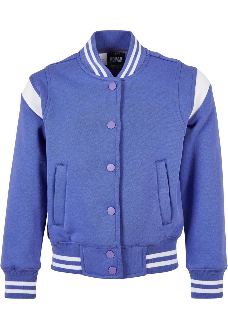 Urban Classics Girls Inset College Sweat Jacket purpleday/white - 110/116