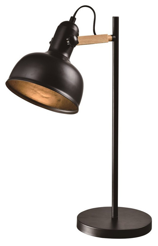 Candellux Čierna stolná lampa Reno pre žiarovku 1xE27