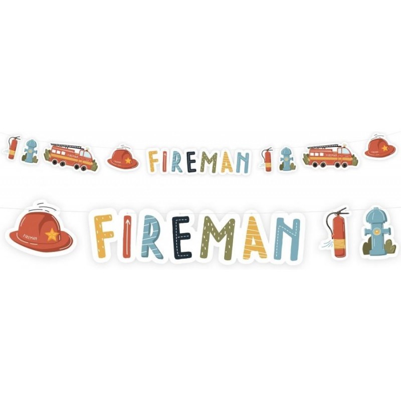 RV-GPFI Godan Detská narodeninová girlanda - Fireman 300x15 cm