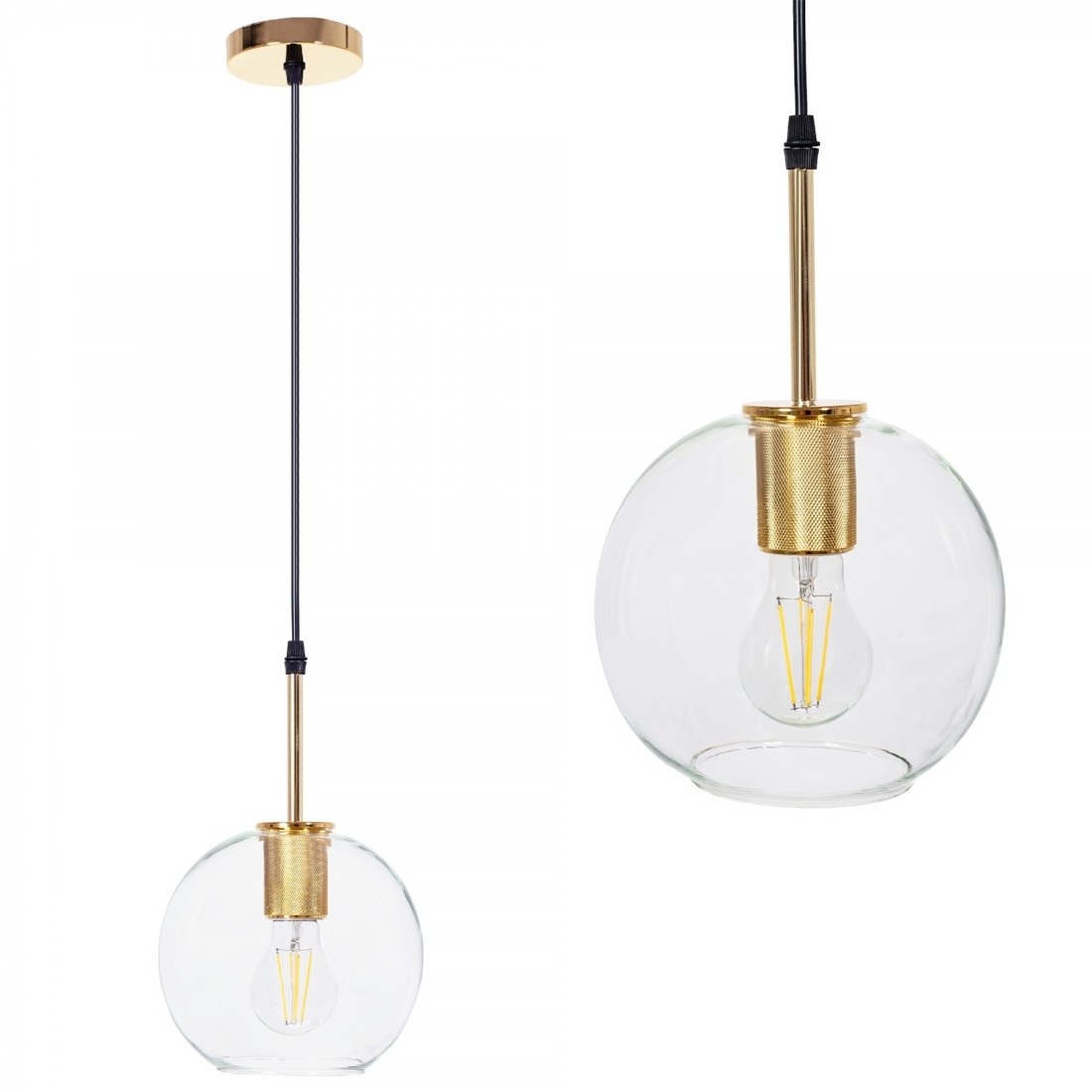 Závěsná lampa La Belle XX zlatá