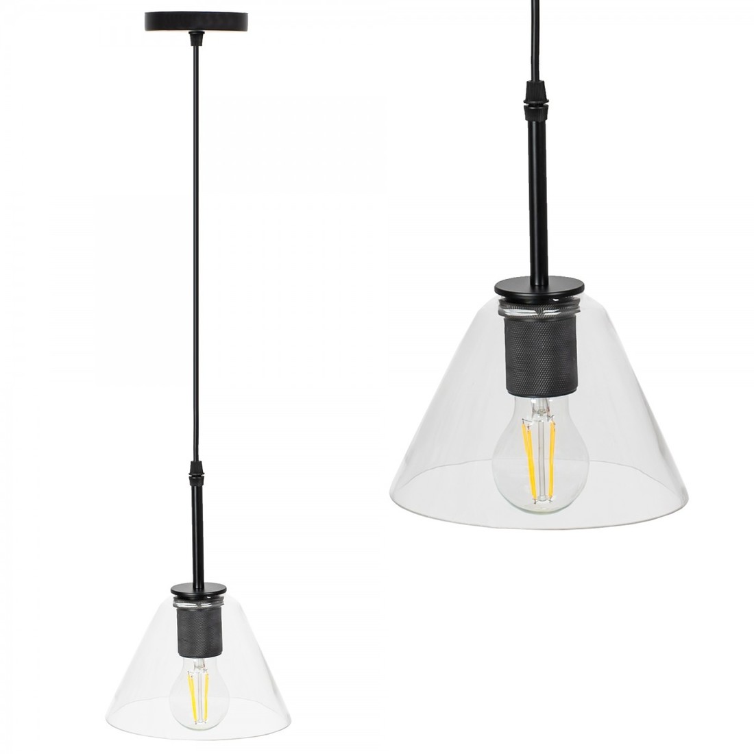Závěsná lampa La Belle XXI černá