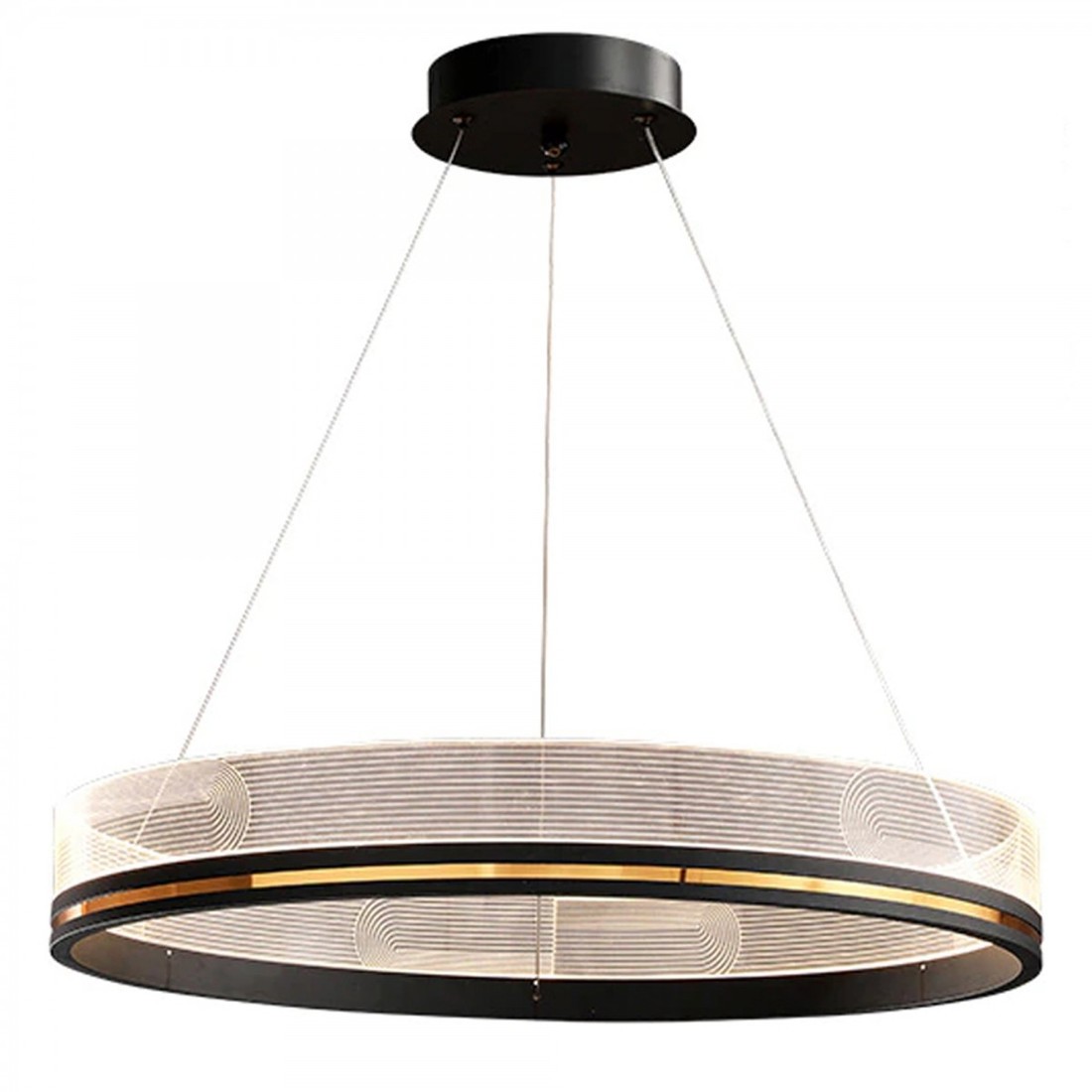 Závěsná lampa La Belle XXIX zlatá/černá