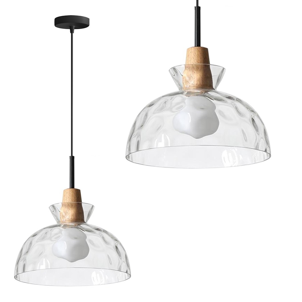 Závěsná lampa La Belle XXV černá/hnědá