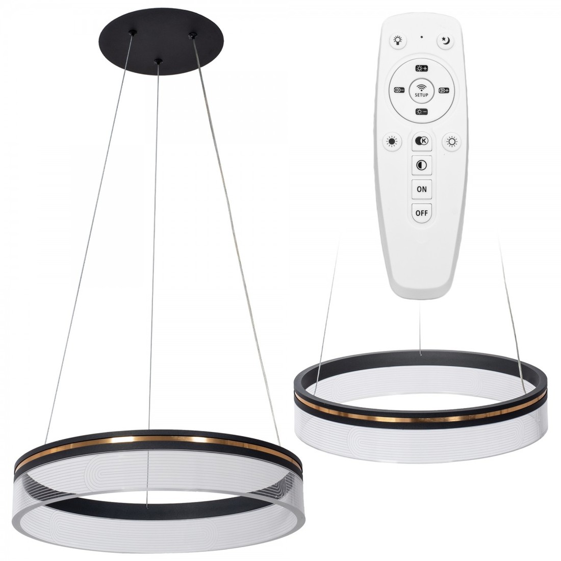 Závěsná lampa La Belle XXVIII černá