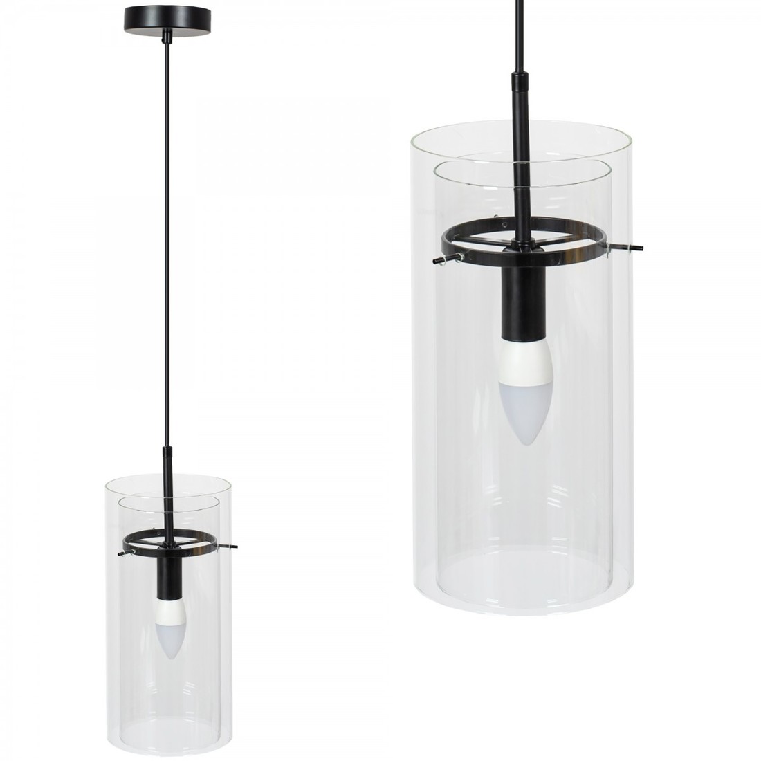 Závěsná lampa La Belle XXXII černá
