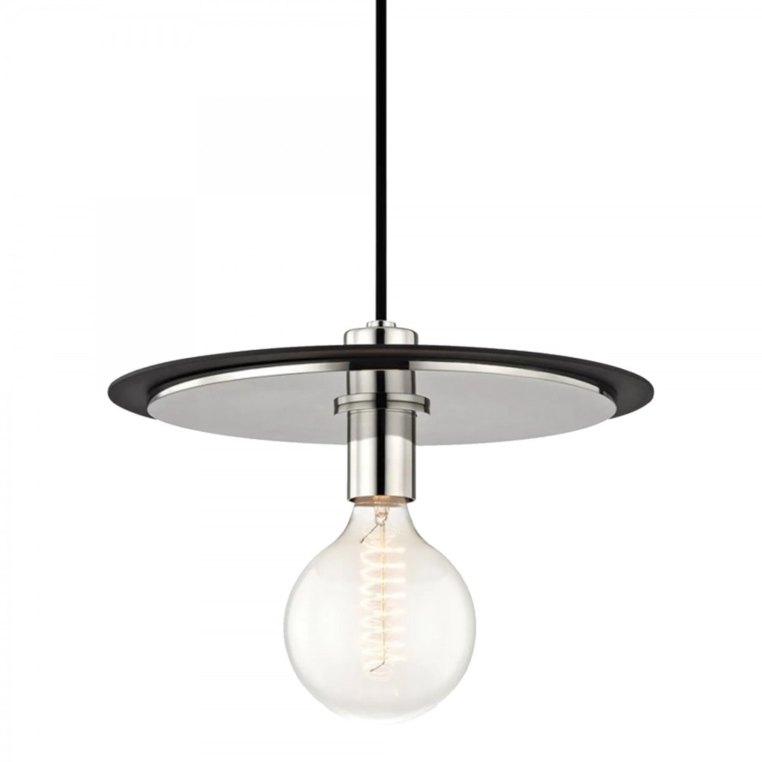 Závěsná lampa La Belle XXXIII černá/stříbrná