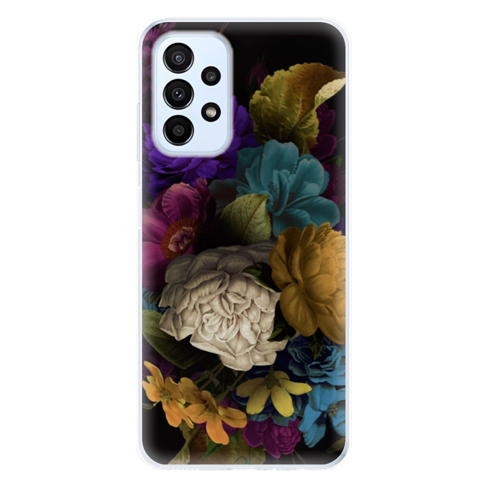 Odolné silikónové puzdro iSaprio - Dark Flowers - Samsung Galaxy A23 / A23 5G