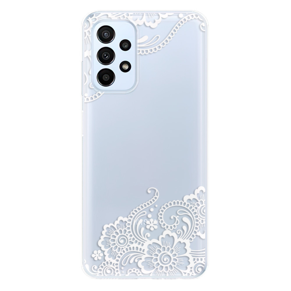 Odolné silikónové puzdro iSaprio - White Lace 02 - Samsung Galaxy A23 / A23 5G