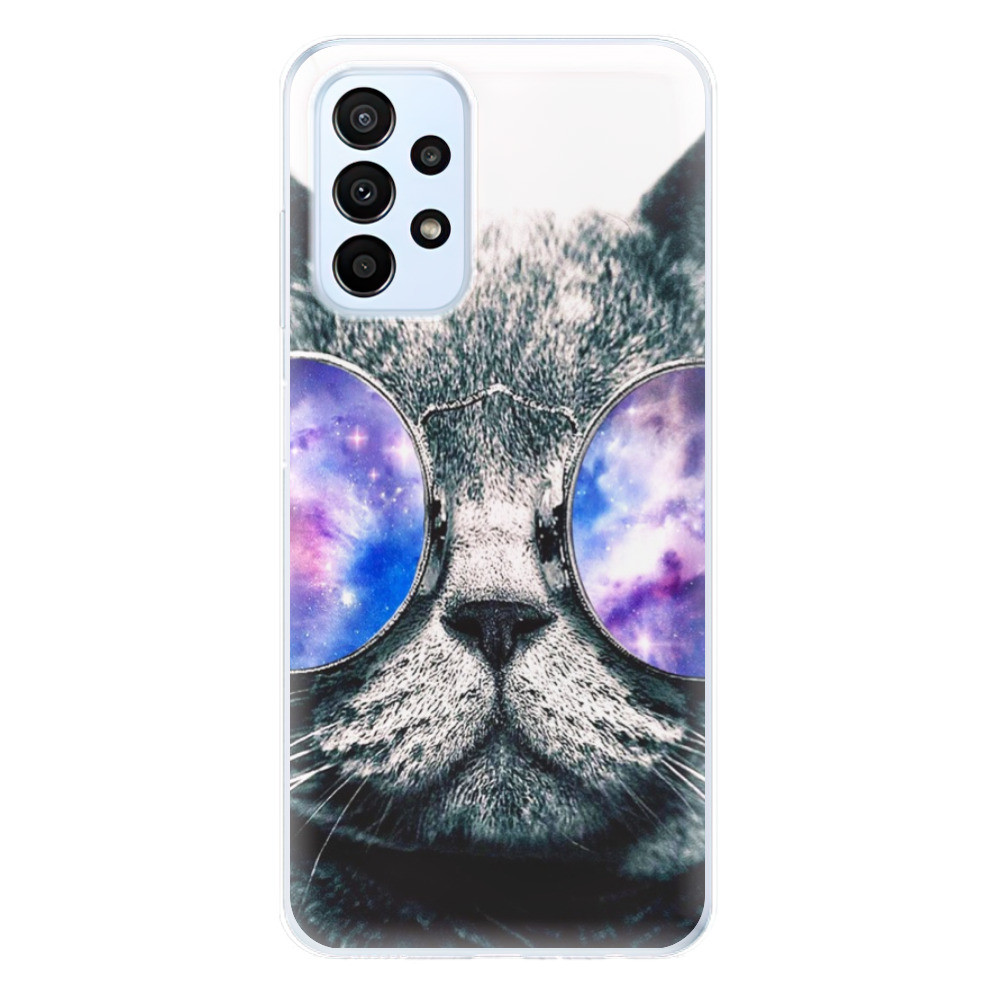 Odolné silikónové puzdro iSaprio - Galaxy Cat - Samsung Galaxy A23 / A23 5G