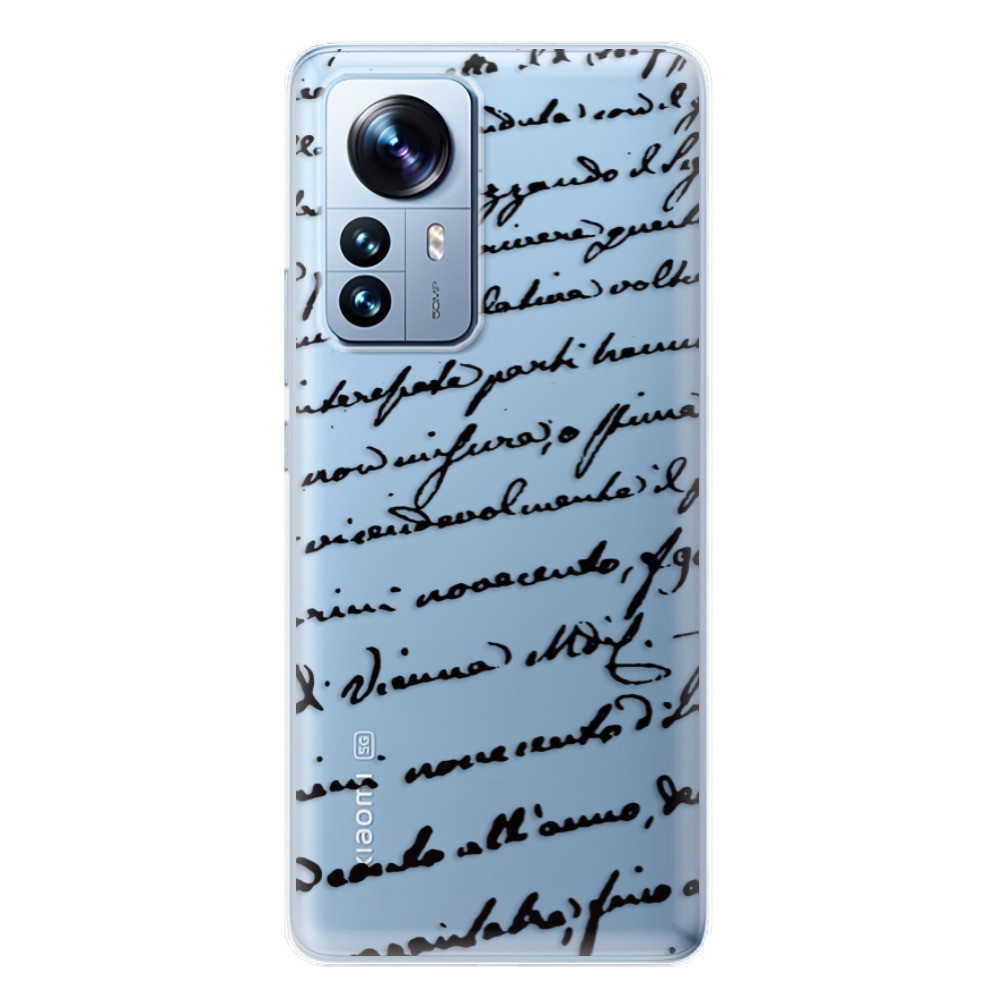 Odolné silikónové puzdro iSaprio - Handwriting 01 - black - Xiaomi 12 Pro
