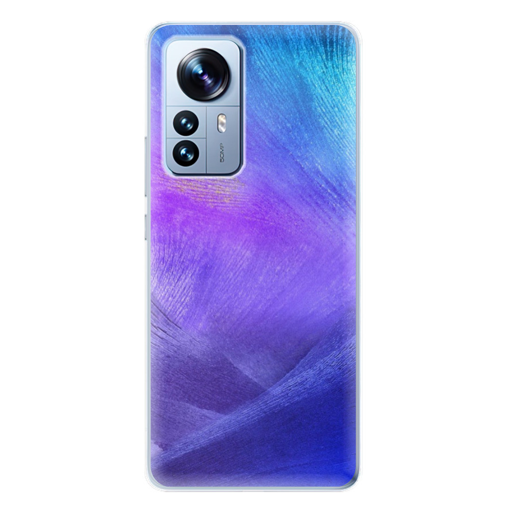 Odolné silikónové puzdro iSaprio - Purple Feathers - Xiaomi 12 Pro