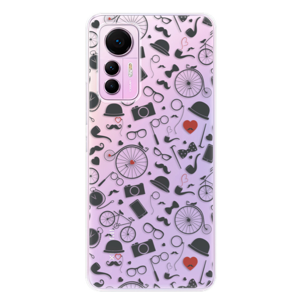 Odolné silikónové puzdro iSaprio - Vintage Pattern 01 - black - Xiaomi 12 Lite