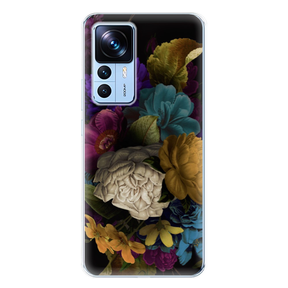 Odolné silikónové puzdro iSaprio - Dark Flowers - Xiaomi 12T / 12T Pro