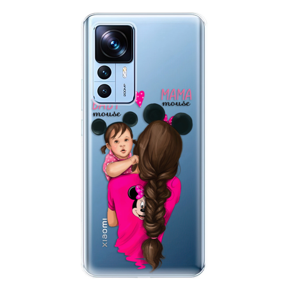 Odolné silikónové puzdro iSaprio - Mama Mouse Brunette and Girl - Xiaomi 12T / 12T Pro