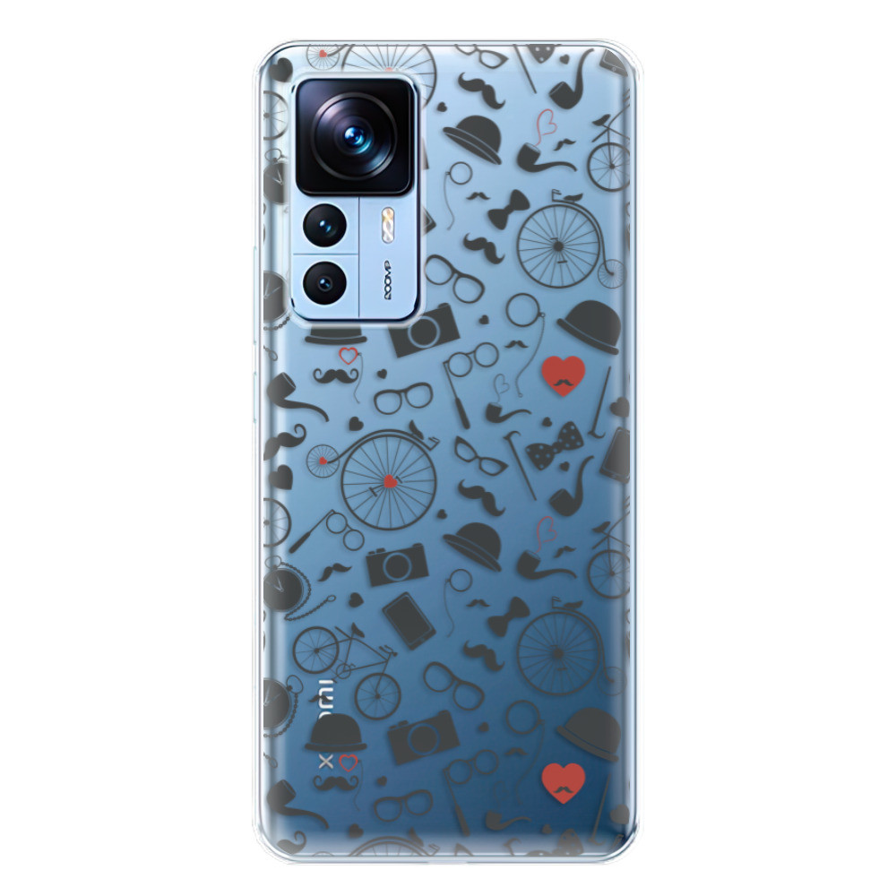 Odolné silikónové puzdro iSaprio - Vintage Pattern 01 - black - Xiaomi 12T / 12T Pro