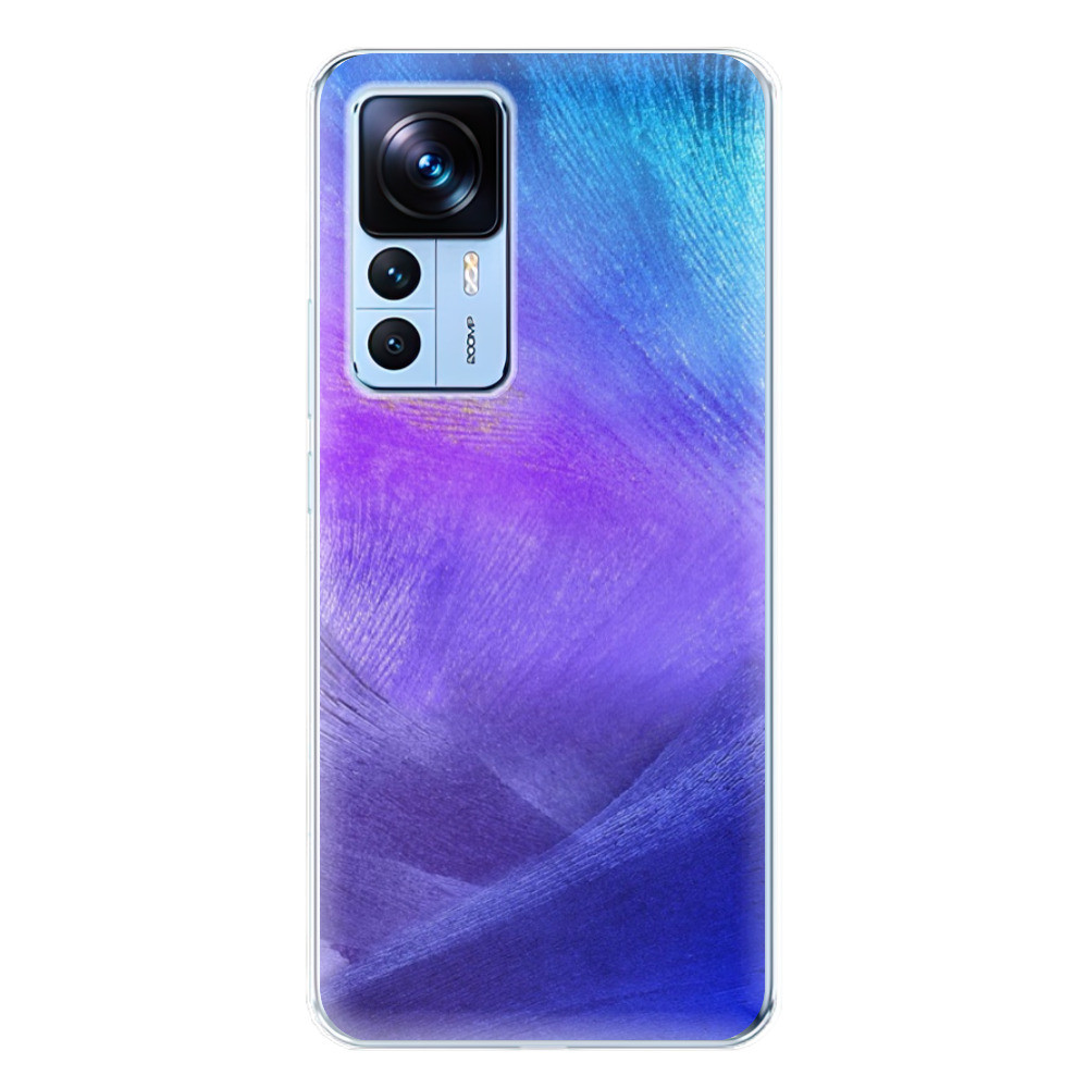Odolné silikónové puzdro iSaprio - Purple Feathers - Xiaomi 12T / 12T Pro
