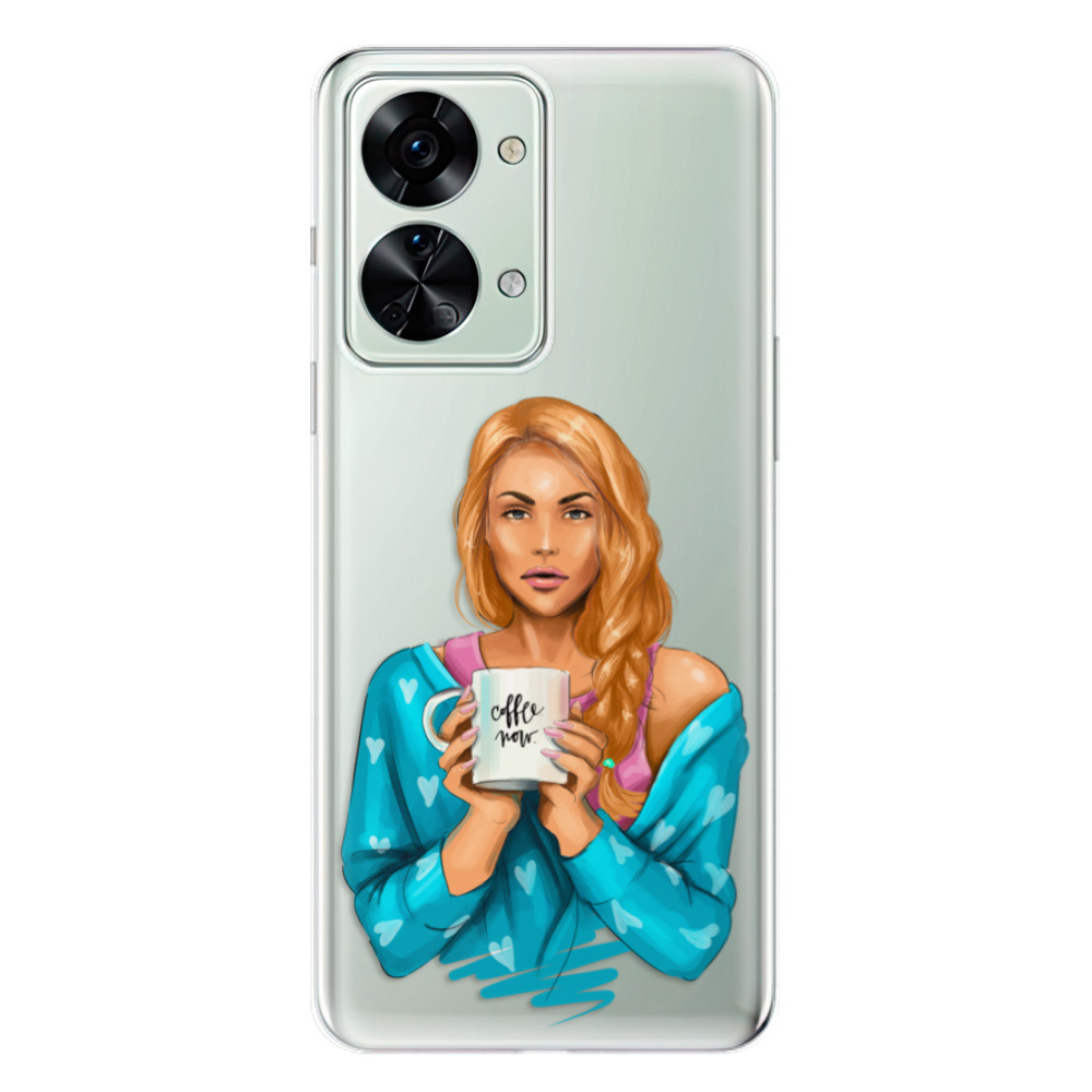Odolné silikónové puzdro iSaprio - Coffe Now - Redhead - OnePlus Nord 2T 5G
