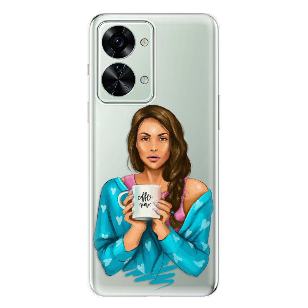 Odolné silikónové puzdro iSaprio - Coffe Now - Brunette - OnePlus Nord 2T 5G