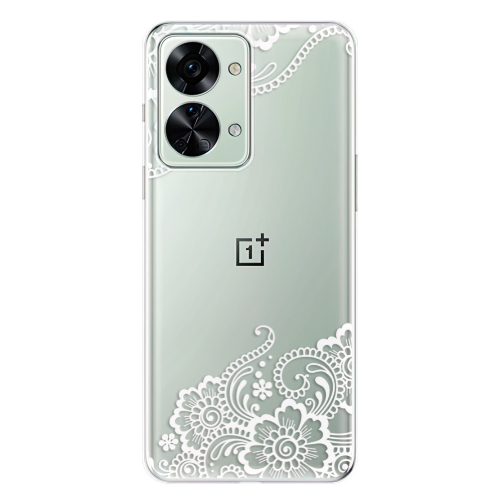 Odolné silikónové puzdro iSaprio - White Lace 02 - OnePlus Nord 2T 5G