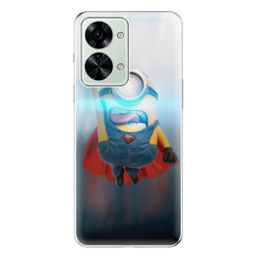 Odolné silikónové puzdro iSaprio - Mimons Superman 02 - OnePlus Nord 2T 5G