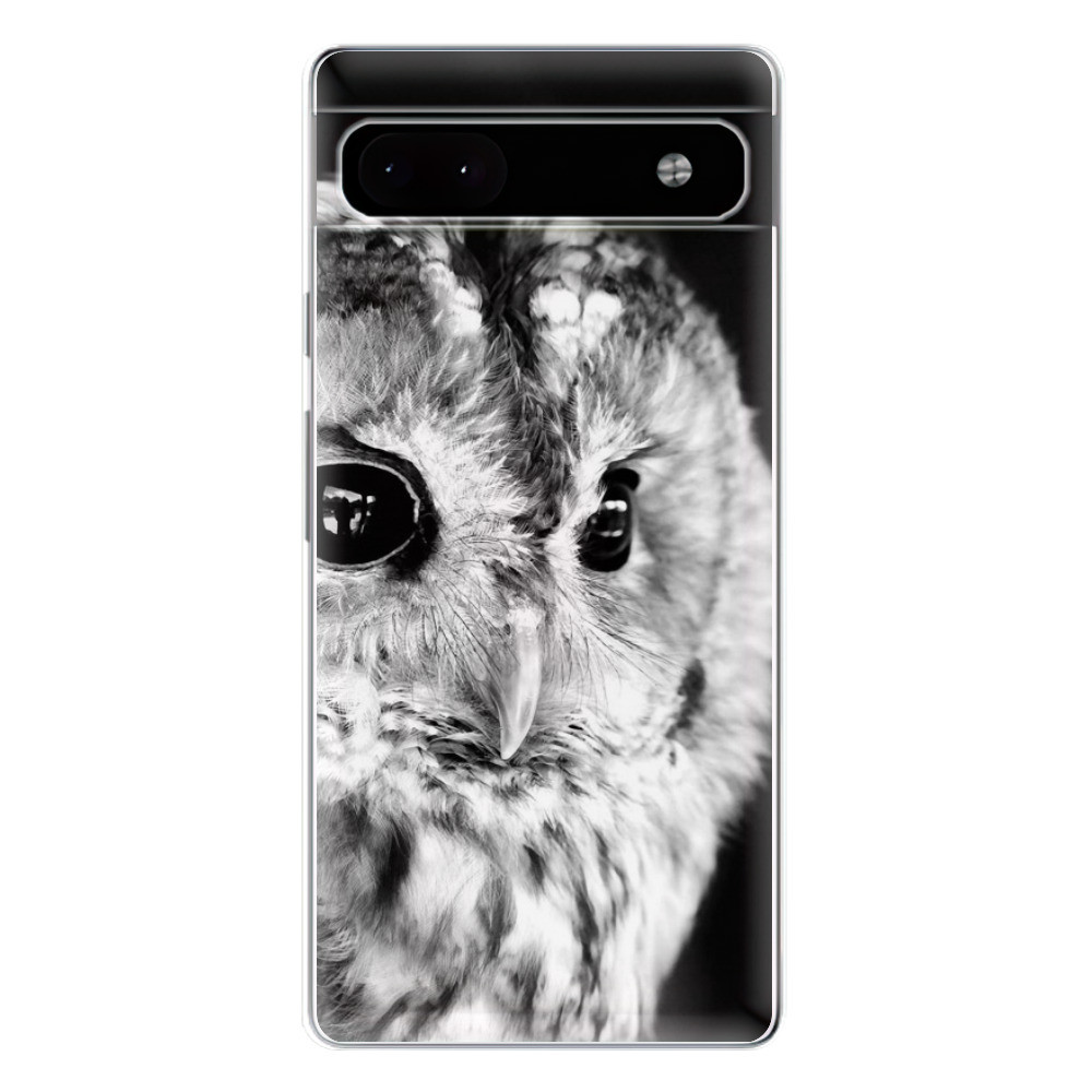 Odolné silikónové puzdro iSaprio - BW Owl - Google Pixel 6a 5G