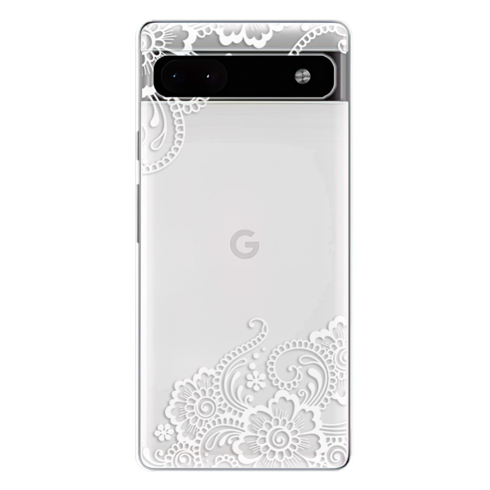 Odolné silikónové puzdro iSaprio - White Lace 02 - Google Pixel 6a 5G