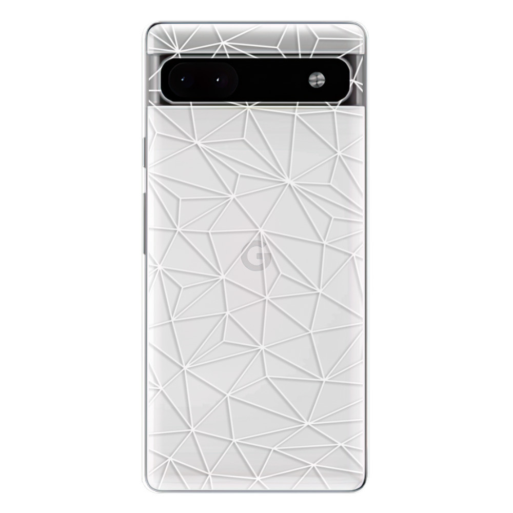 Odolné silikónové puzdro iSaprio - Abstract Triangles 03 - white - Google Pixel 6a 5G