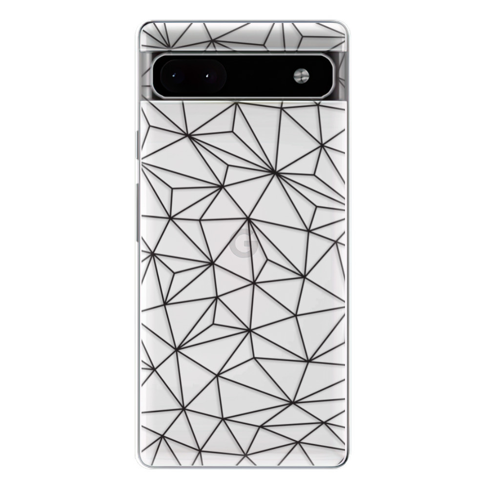 Odolné silikónové puzdro iSaprio - Abstract Triangles 03 - black - Google Pixel 6a 5G