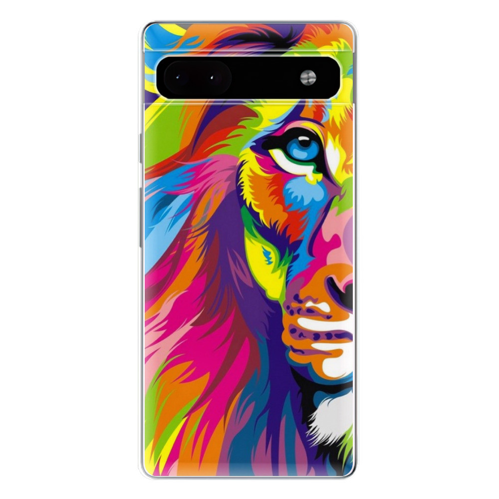 Odolné silikónové puzdro iSaprio - Rainbow Lion - Google Pixel 6a 5G