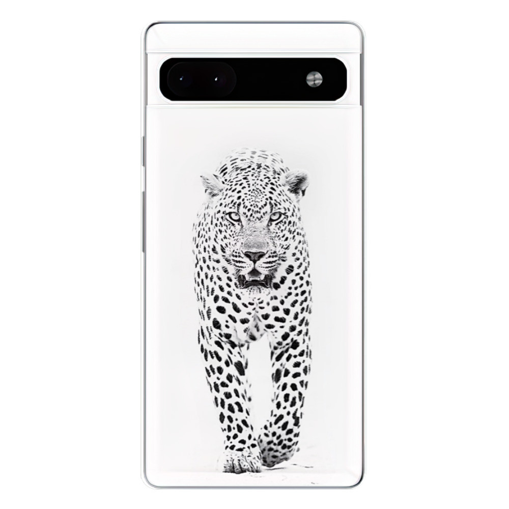 Odolné silikónové puzdro iSaprio - White Jaguar - Google Pixel 6a 5G