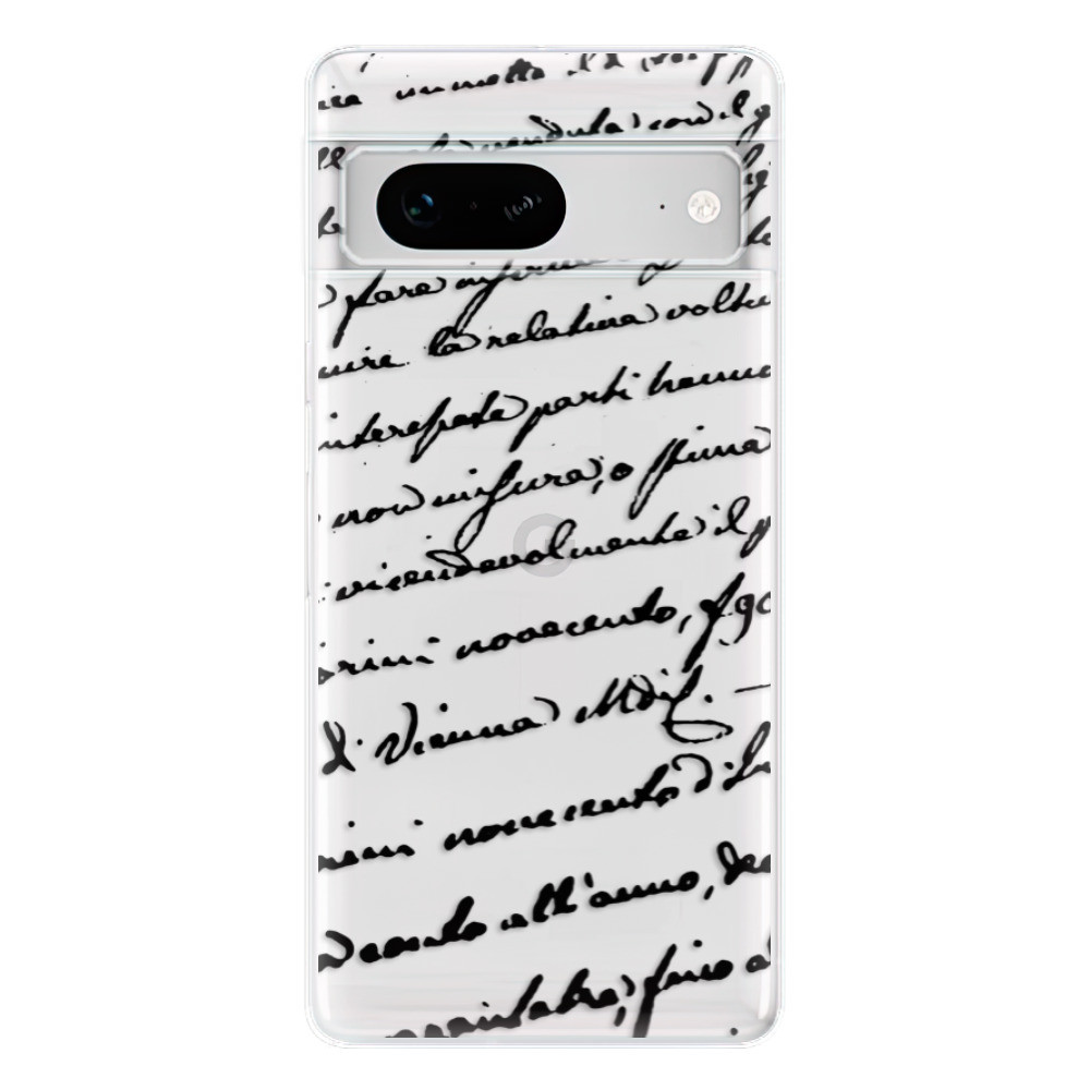 Odolné silikónové puzdro iSaprio - Handwriting 01 - black - Google Pixel 7 5G