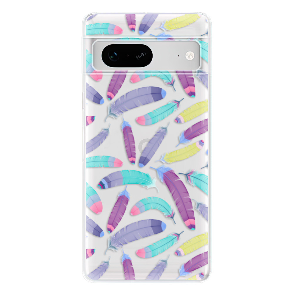 Odolné silikónové puzdro iSaprio - Feather Pattern 01 - Google Pixel 7 5G