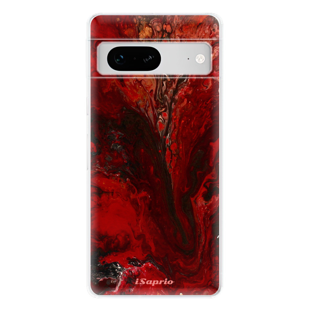 Odolné silikónové puzdro iSaprio - RedMarble 17 - Google Pixel 7 5G