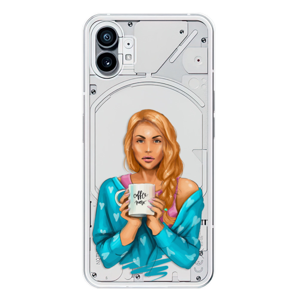 Odolné silikónové puzdro iSaprio - Coffe Now - Redhead - Nothing Phone (1)