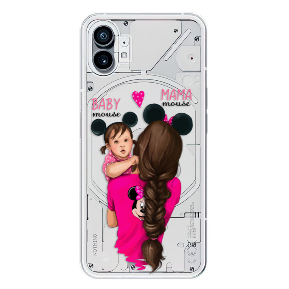 Odolné silikónové puzdro iSaprio - Mama Mouse Brunette and Girl - Nothing Phone (1)