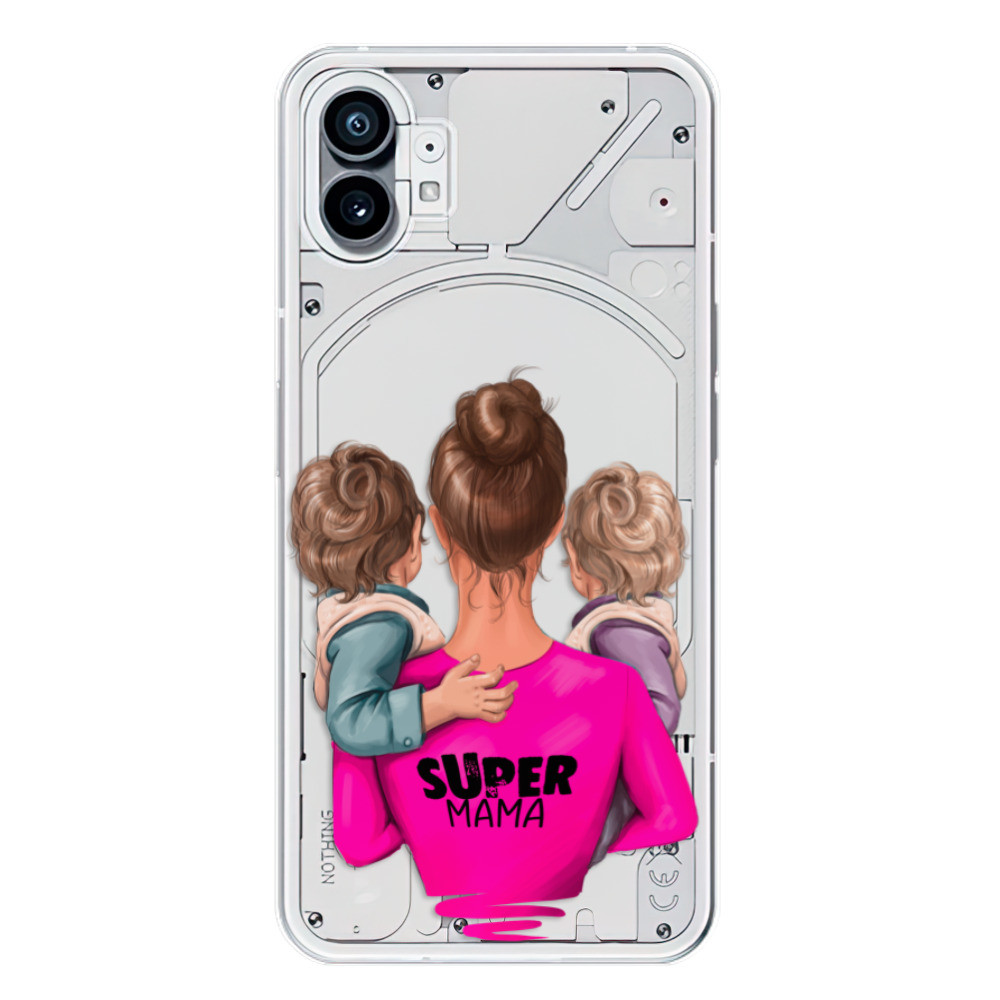 Odolné silikónové puzdro iSaprio - Super Mama - Two Boys - Nothing Phone (1)